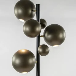 3-Lichts design vloerlamp zwart met platinum bollen></noscript>Straluma Discount