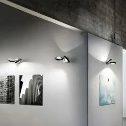 2-Lichts design wandlamp Nautilus zwart/chroom><noscript><img width=