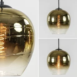 5-Lichts eettafelhanglamp gold gradient glas><noscript><img width=