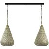 2-Lichts eettafelhanglamp mat goud/zwart oriental>Straluma Sale