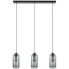 3-Lichts eettafelhanglamp smoke glas cilinder>Straluma