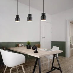 3-Lichts eettafelhanglamp zwart met goud accent></noscript>Straluma Online