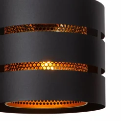 3-Lichts eettafelhanglamp zwart met goud></noscript>Straluma Sale