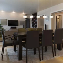 5-Lichts hanglamp chroom met helder glas en dimbaar LED></noscript>Straluma Outlet