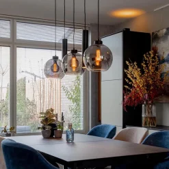 5-Lichts hanglamp cilinders en smoke glas></noscript>Straluma