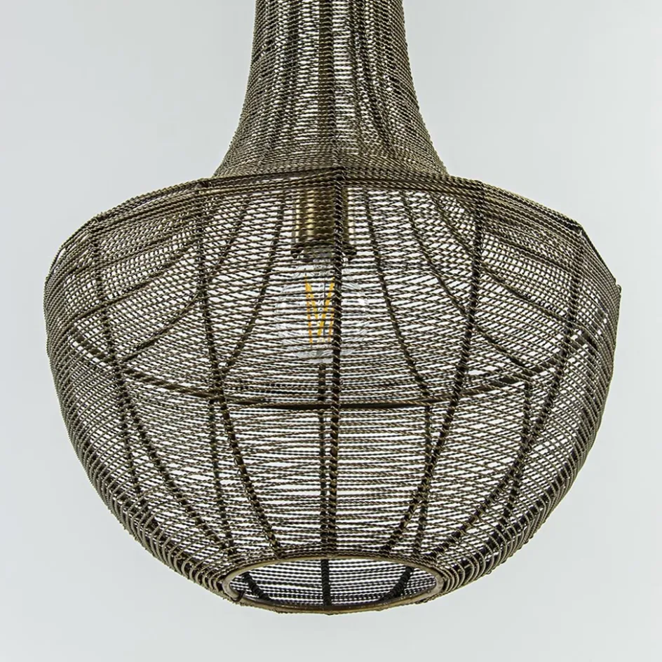 2-Lichts hanglamp Khedira mat zwart/brons>Straluma Sale