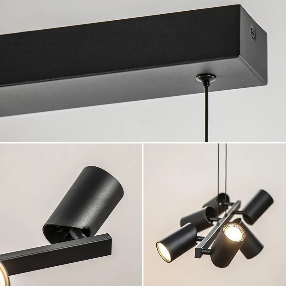 6-Lichts hanglamp spots verstelbaar zwart>Straluma Sale