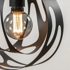 3-Lichts hanglamp zwart met ronde kappen><noscript><img width=