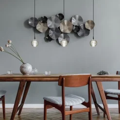 3-Lichts hanglamp zwart met helder glazen bollen><noscript><img width=