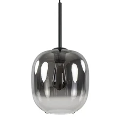 1-Lichts hanglamp zwart met smoke/helder glas>Straluma Best
