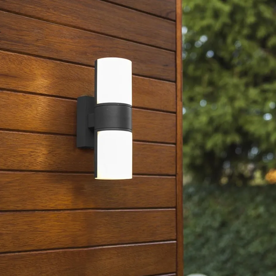 2-Lichts LED buitenlamp verstelbaar zwart aluminium>Straluma Outlet