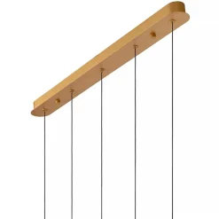 5-Lichts LED eettafelhanglamp goud met glas></noscript>Straluma Outlet