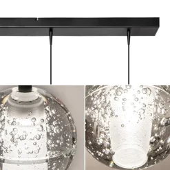 5-Lichts LED eettafelhanglamp helder glazen bollen></noscript>Straluma Clearance