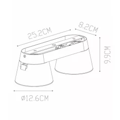 2-Lichts opbouwspot wit GU10-ES111 verstelbaar></noscript>Straluma Discount