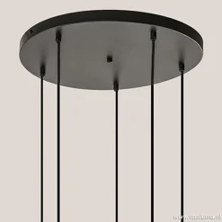 5-lichts plaat rond + pendels zwart ex.lb><noscript><img width=