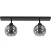 2-Lichts plafondlamp smoke glas met zwart>Straluma Sale