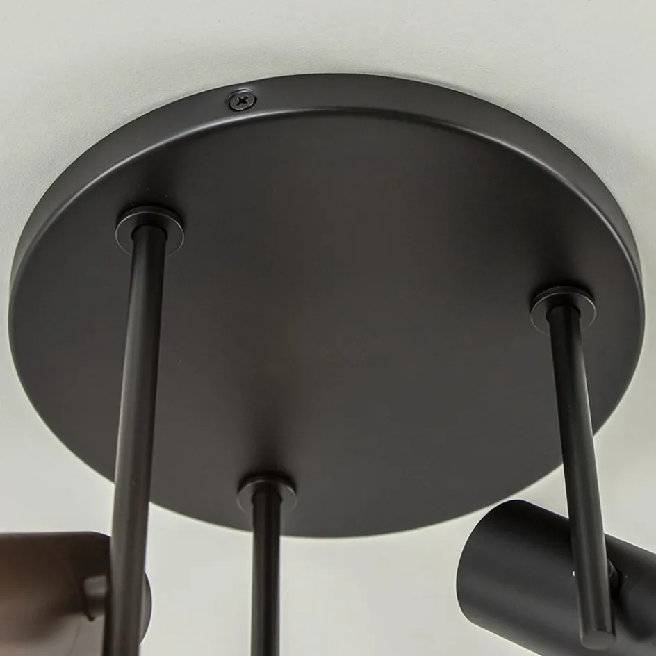 3-Lichts plafondspot rond zwart GU10 mini>Straluma Outlet