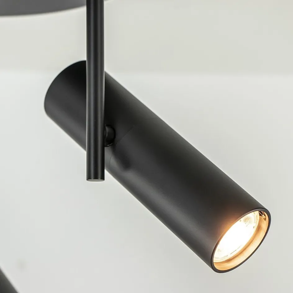 3-Lichts plafondspot rond zwart GU10 mini>Straluma Outlet