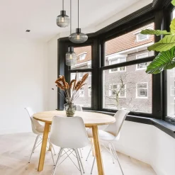 3-Lichts ronde eettafelhanglamp zwart met smoke glas></noscript>Straluma Hot