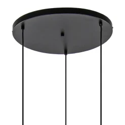 3-Lichts ronde hanglamp goud/mat zwart><noscript><img width=