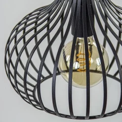 3-Lichts ronde hanglamp met zwarte draadkappen></noscript>Straluma Discount