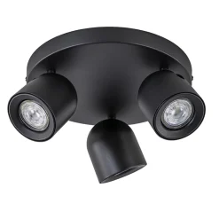 3-Lichts ronde opbouwspot zwart verstelbaar>Straluma Clearance