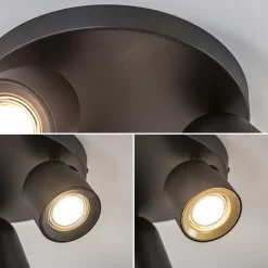 3-Lichts ronde opbouwspot zwart verstelbaar></noscript>Straluma Clearance