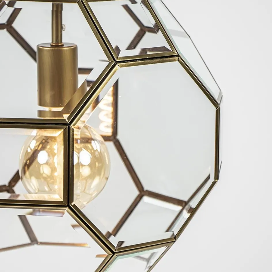 Light & Living hanglamp Lennox brons met helder glas>Straluma Discount