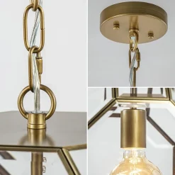 Light & Living hanglamp Lennox brons met helder glas><noscript><img width=