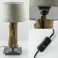 Light & Living lampvoet Siji metaal met hout><noscript><img width=
