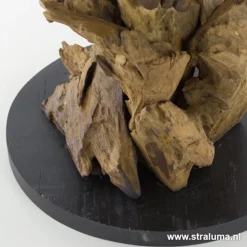 Light & Living lampvoet hout + zwart>Straluma Hot