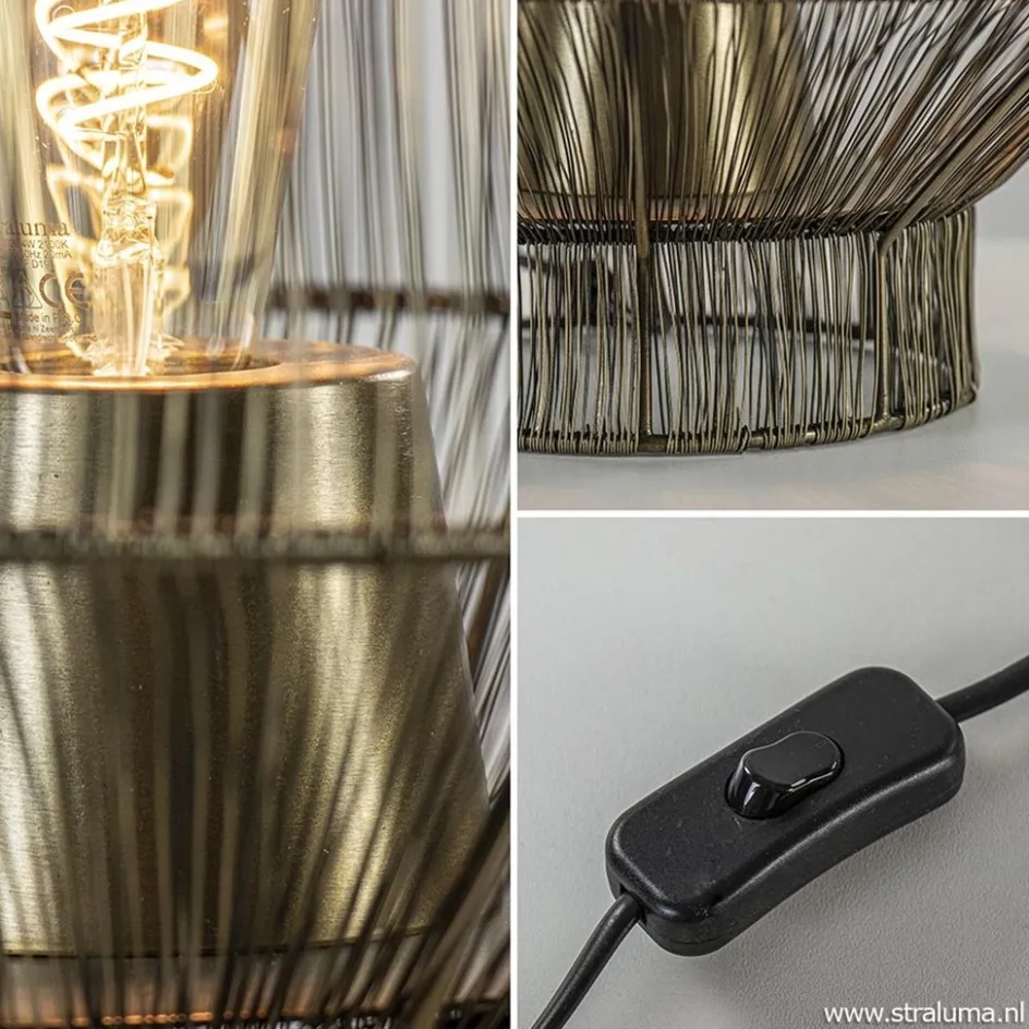 Light & Living tafellamp Vitora antiek brons>Straluma Online