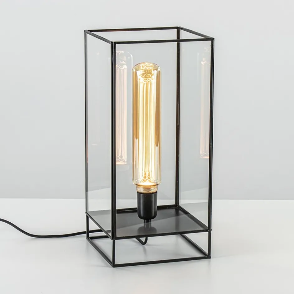 Light & Living tafellamp Solas zwart met glas>Straluma Online