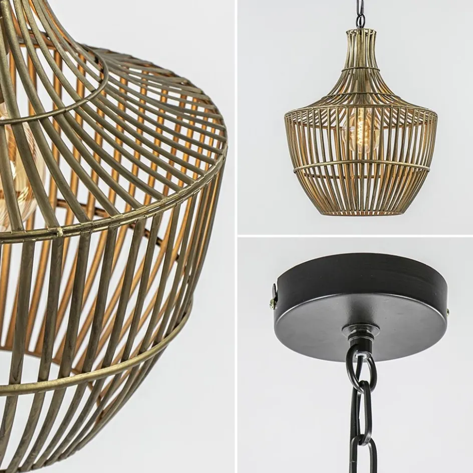 Light and Living hanglamp Stella antiek brons met zwart>Straluma