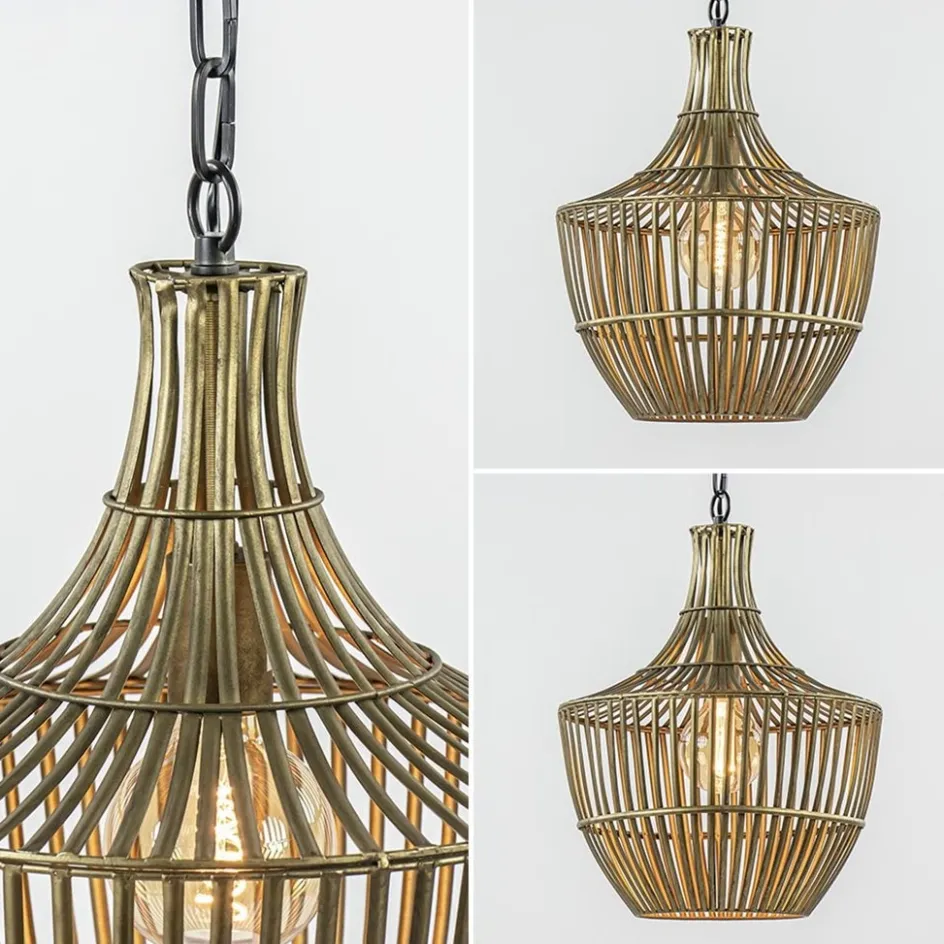 Light and Living hanglamp Stella antiek brons met zwart>Straluma