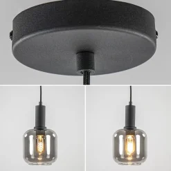 Light and Living hanglamp Lekar zwart met smoke glas klein></noscript>Straluma Best