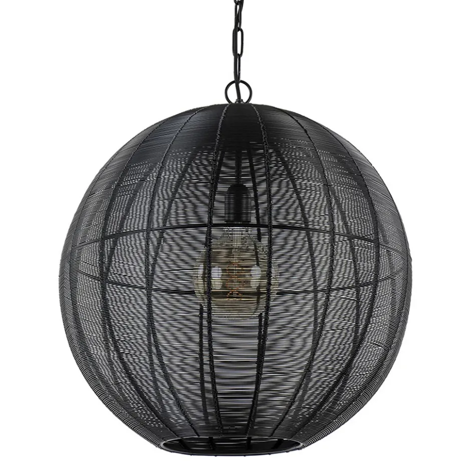 Light and Living hanglamp Amarah rond mat zwart>Straluma