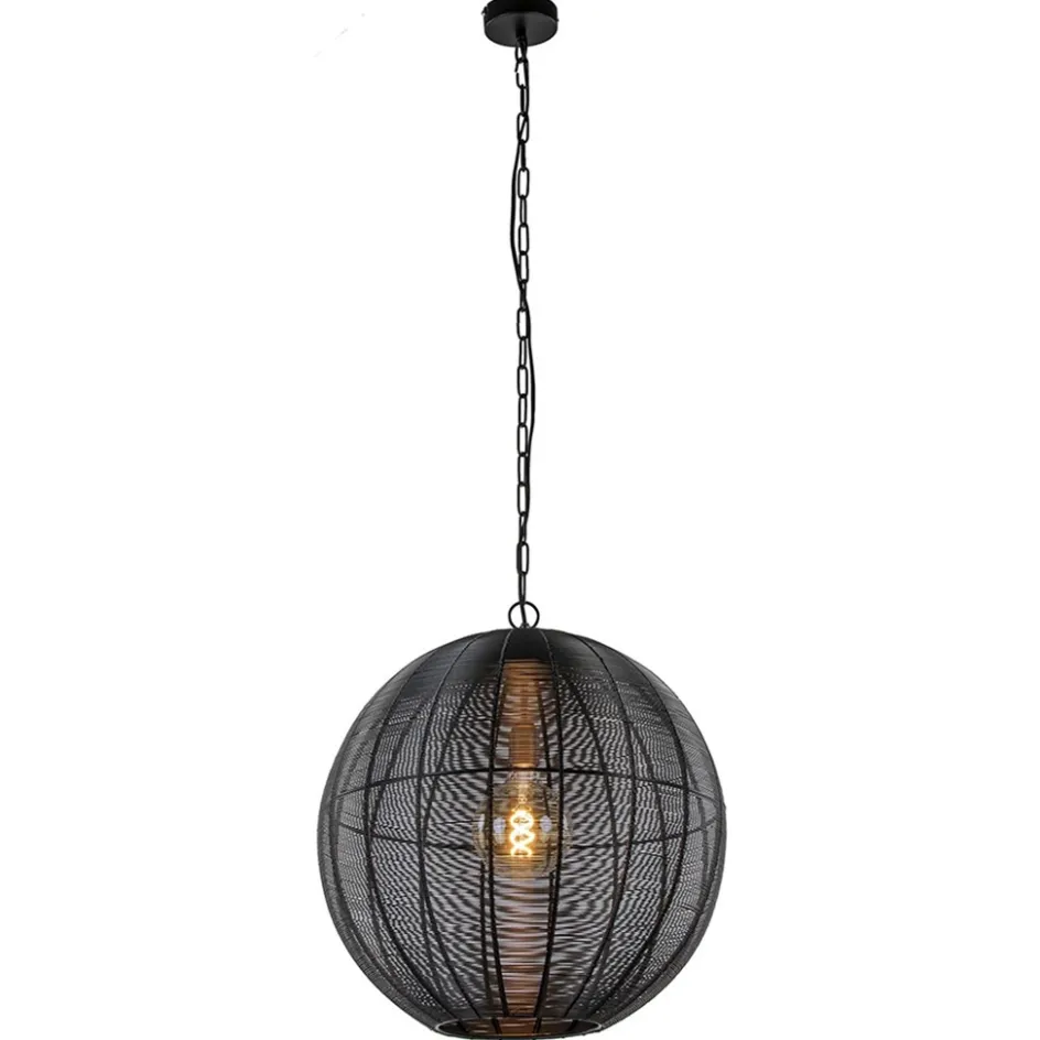Light and Living hanglamp Amarah rond mat zwart>Straluma
