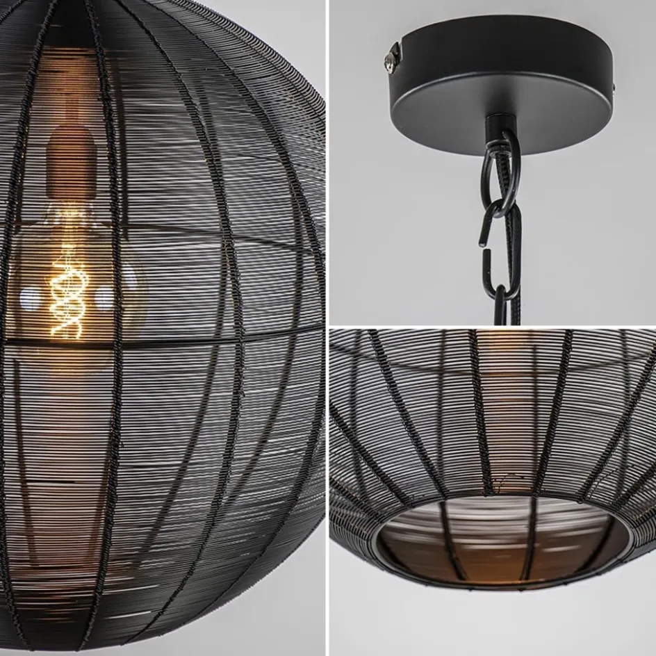 Light and Living hanglamp Amarah rond mat zwart>Straluma