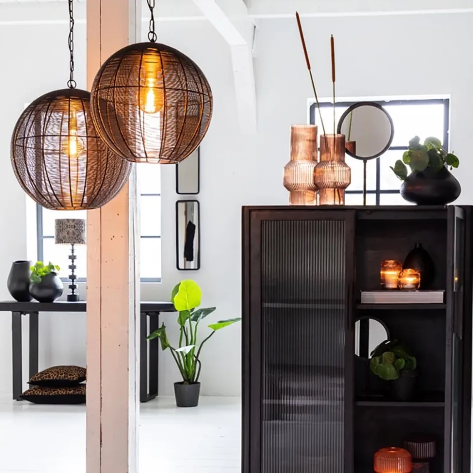 Light and Living hanglamp Amarah rond mat zwart>Straluma