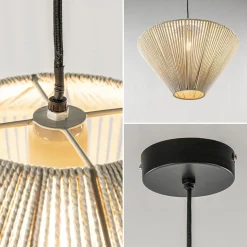 Light and Living hanglamp Felida crème 53 cm></noscript>Straluma