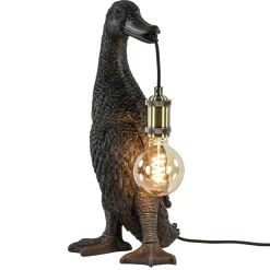 Light and Living tafellamp Duck mat zwart met brons>Straluma Online