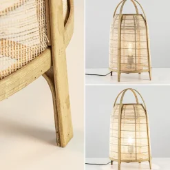 Light and Living tafellamp Jacinto naturel 60 cm></noscript>Straluma Clearance