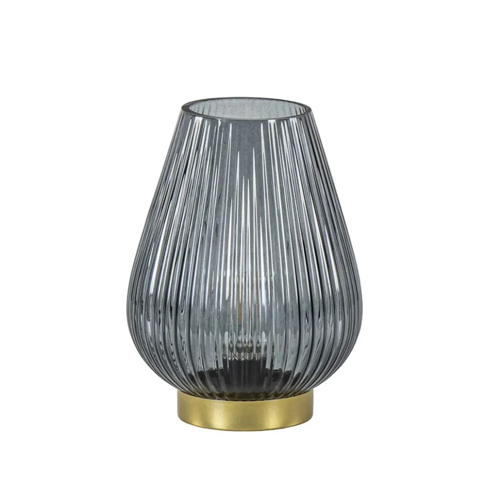 Light and Living tafellamp Tajera op batterij grijs/goud>Straluma Discount