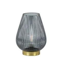Light and Living tafellamp Tajera op batterij grijs/goud>Straluma Discount