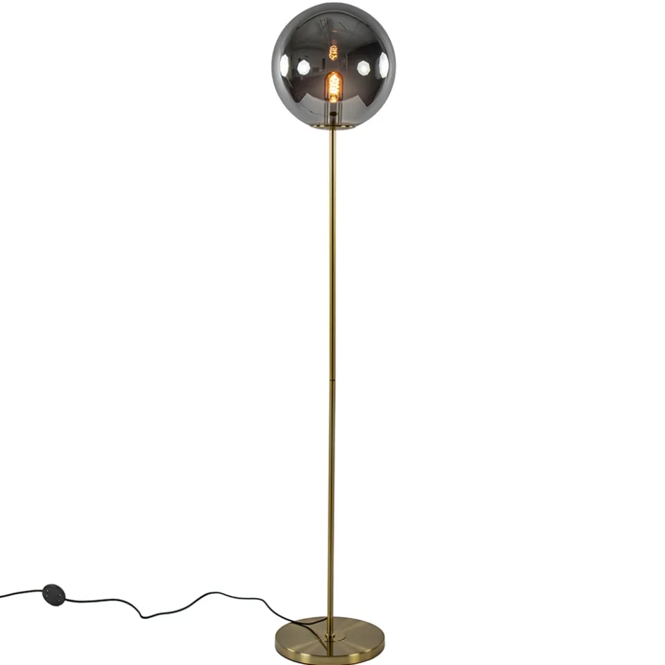 Light and Living vloerlamp Medina goud met smoke glas>Straluma Best