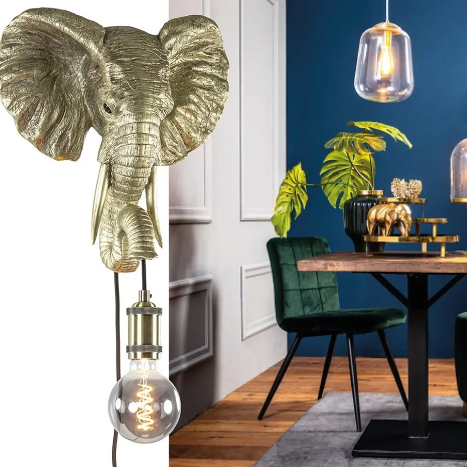 Light and Living wandlamp Elephant licht goud>Straluma Sale