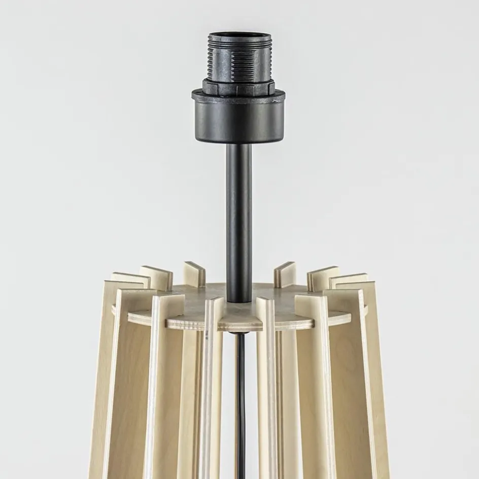 Luxe lampvoet naturel hout exclusief kap>Straluma Best