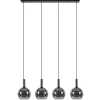 Luxe 4-lichts eettafelhanglamp met smoke glazen bollen>Straluma Sale