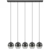 Luxe 5-lichts eettafelhanglamp smoke glas met verloop>Straluma Online